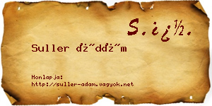 Suller Ádám névjegykártya
